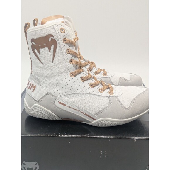 Venum Elite Boxing Shoes White/Gold Size 6 (EU 38) – Mid-Top main image 4